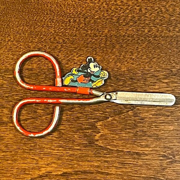 1930's DISNEYANA Mickey Mouse Scissors w. "W. D. Ent" Copyright Inscribed - Picture 4 of 6